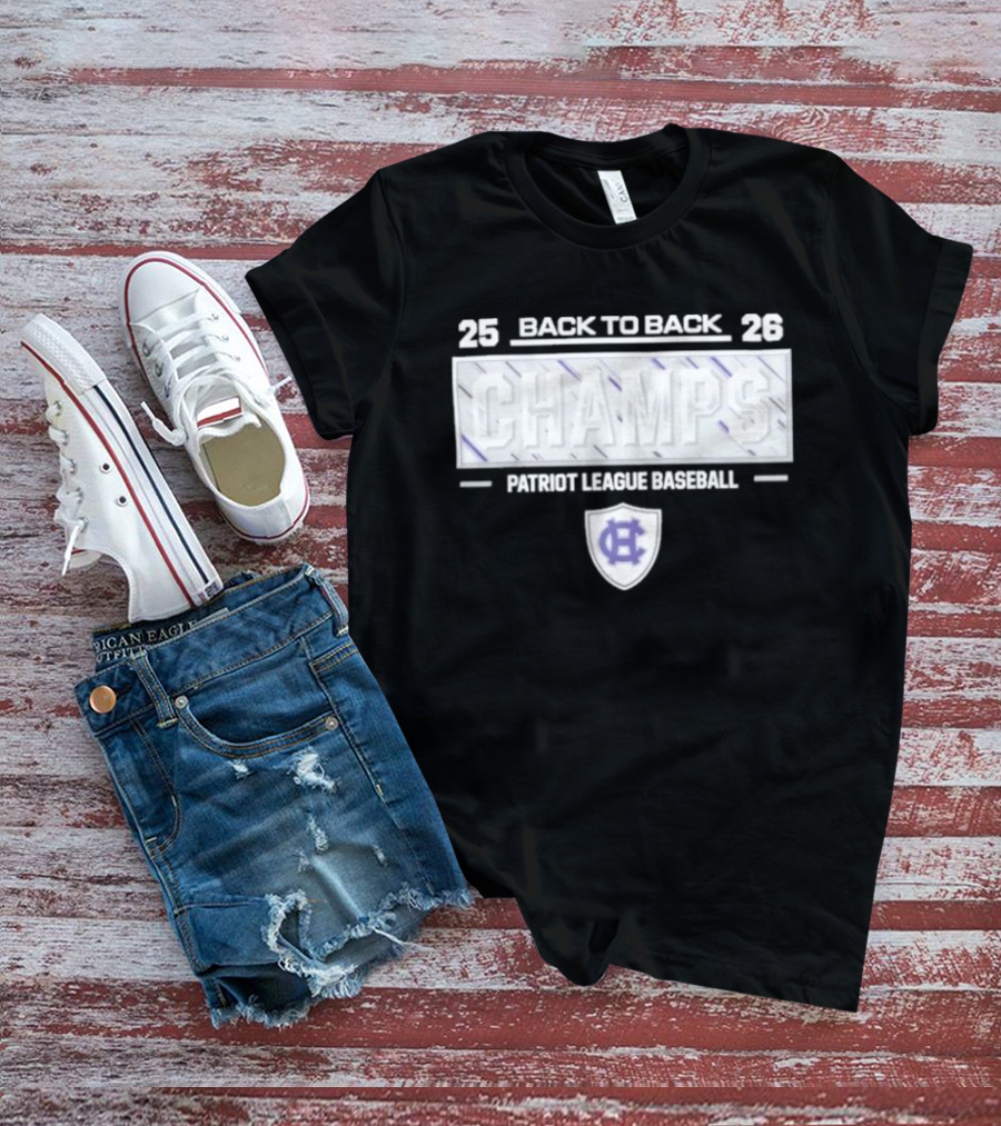 Back To Back Champs 2026 Patriot League Baseball Holy Cross T-Shirt