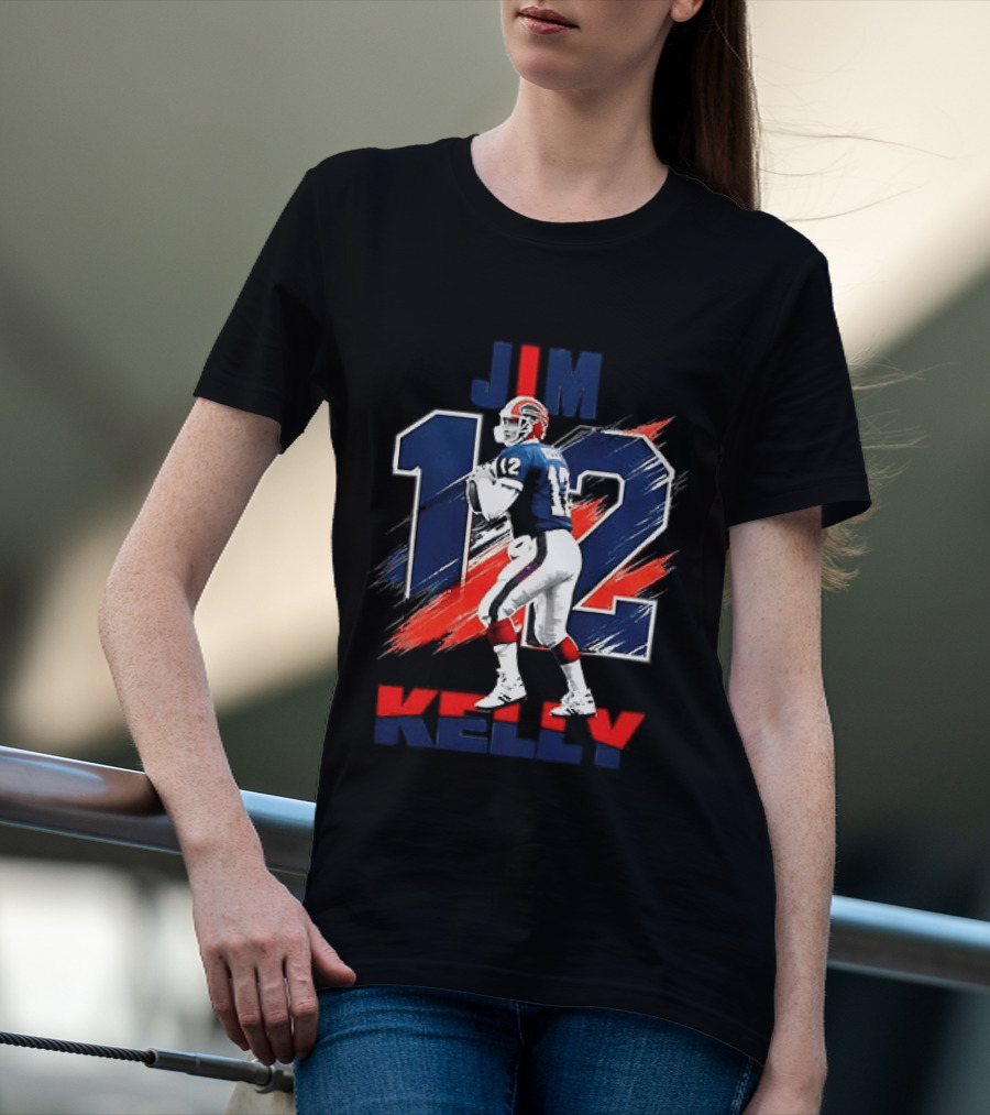 Jim Kelly 12 Buffalo Bills Football Player T-Shirt