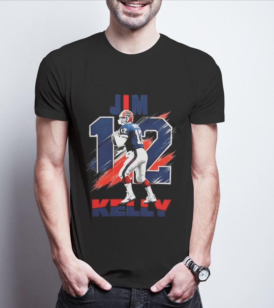 Jim Kelly 12 Buffalo Bills Football Player T-Shirt