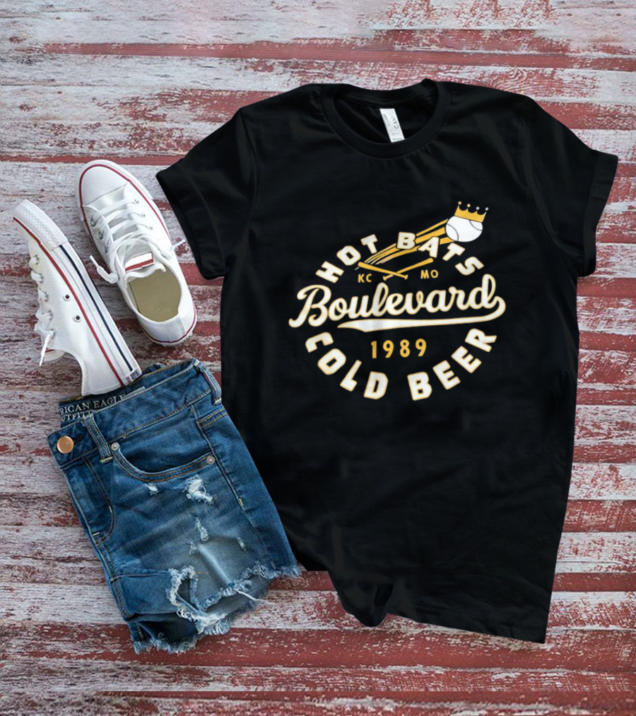 Kansas City Royals Boulevard Hot Bats KC MO Cold Beer 1989 T-Shirt