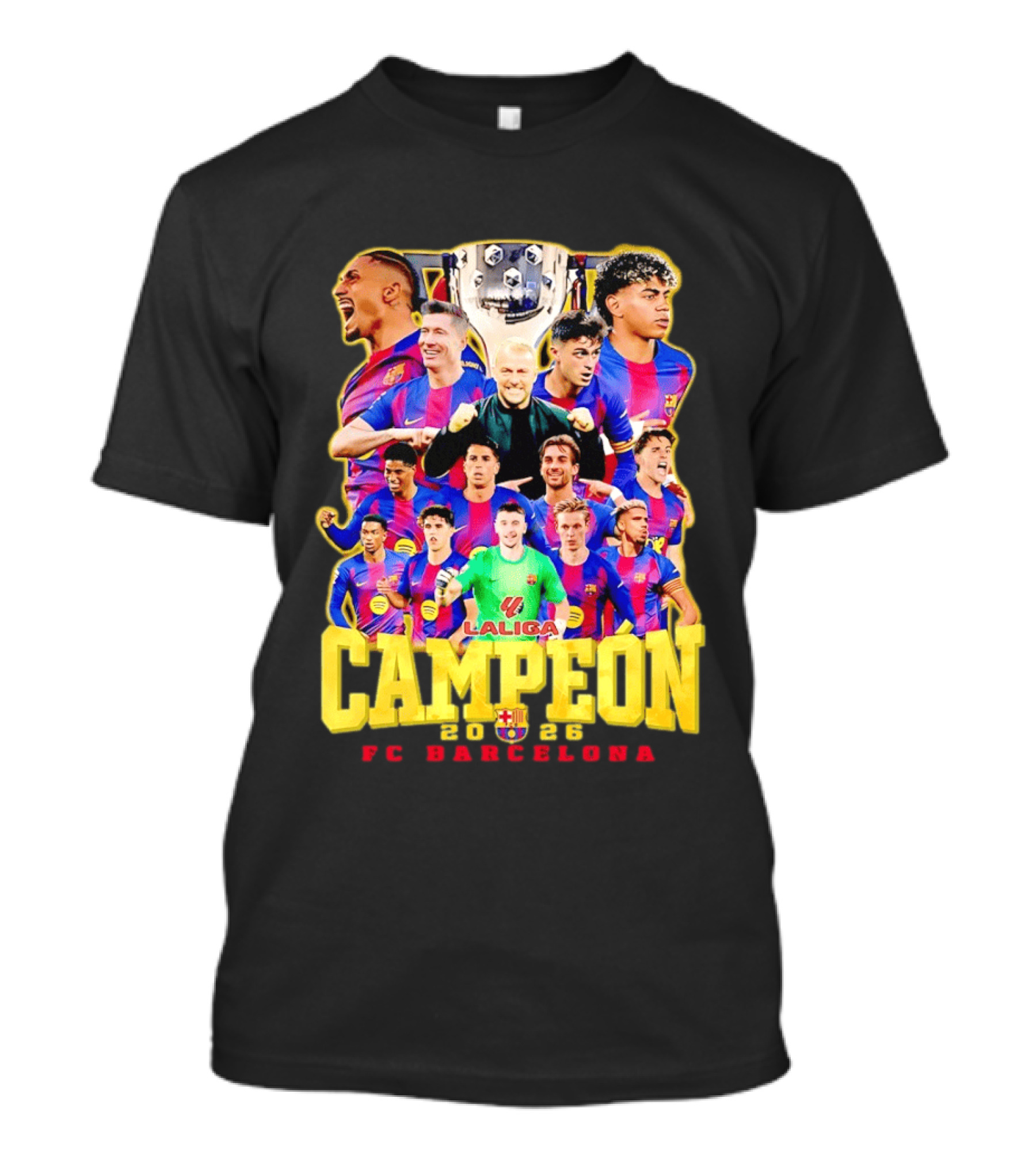 FC Barcelona Campeón La Liga 2023 Trophy Celebration T-Shirt
