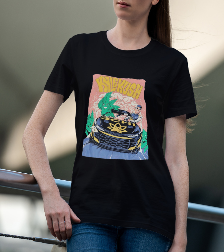 Kyle Kush NASCAR 8 3CHI Racing Car Cannabis T-Shirt