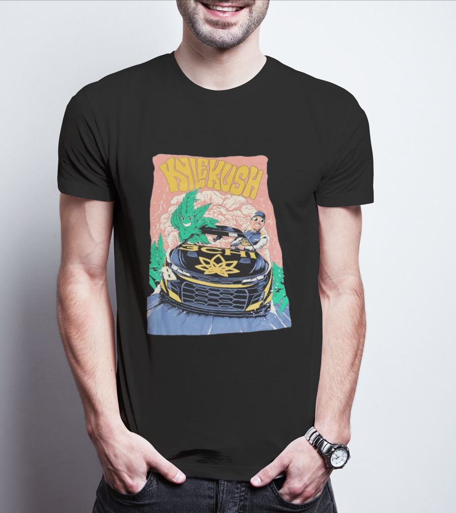 Kyle Kush NASCAR 8 3CHI Racing Car Cannabis T-Shirt