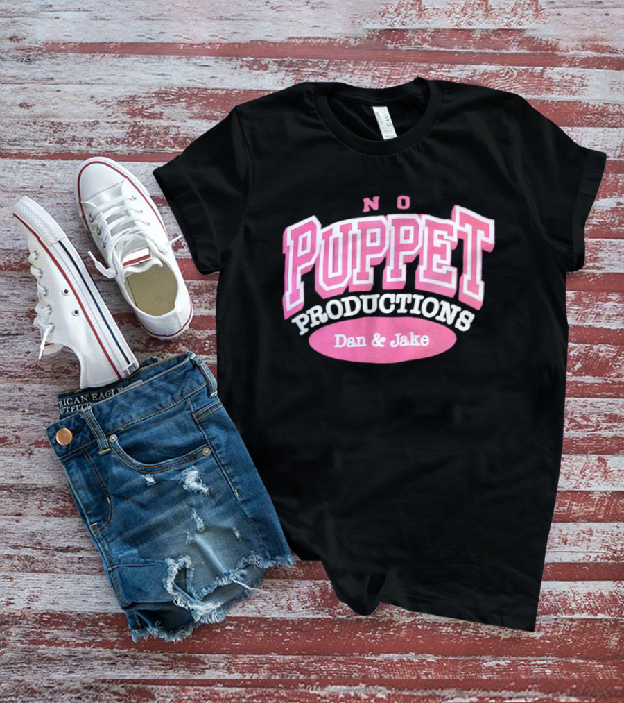 No Puppet Productions Dan & Jake Pink T-Shirt