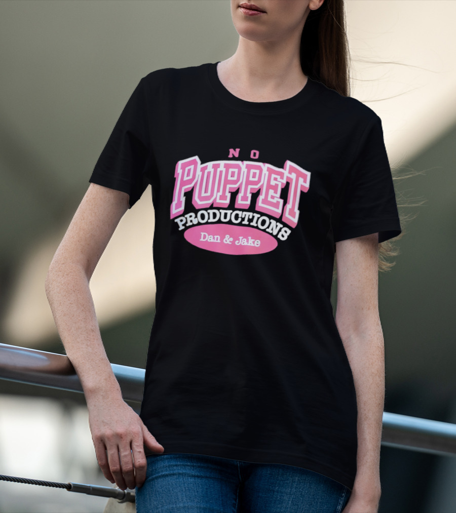 No Puppet Productions Dan & Jake Pink T-Shirt