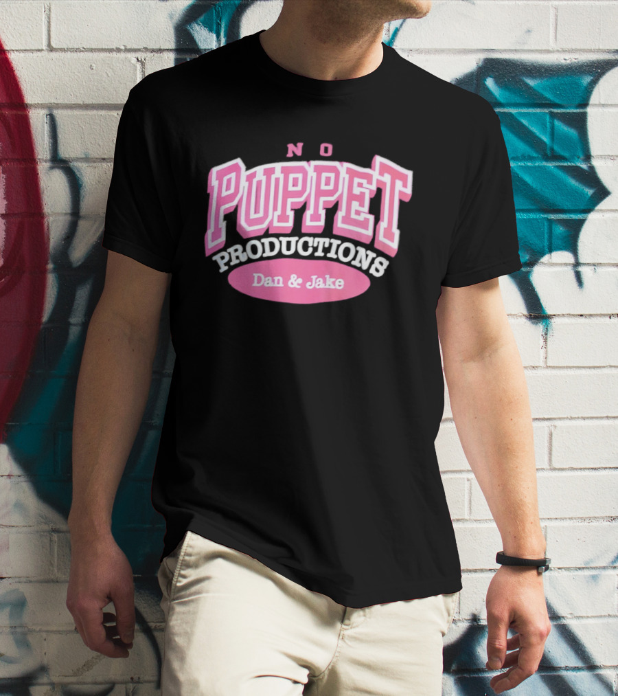 No Puppet Productions Dan & Jake Pink T-Shirt