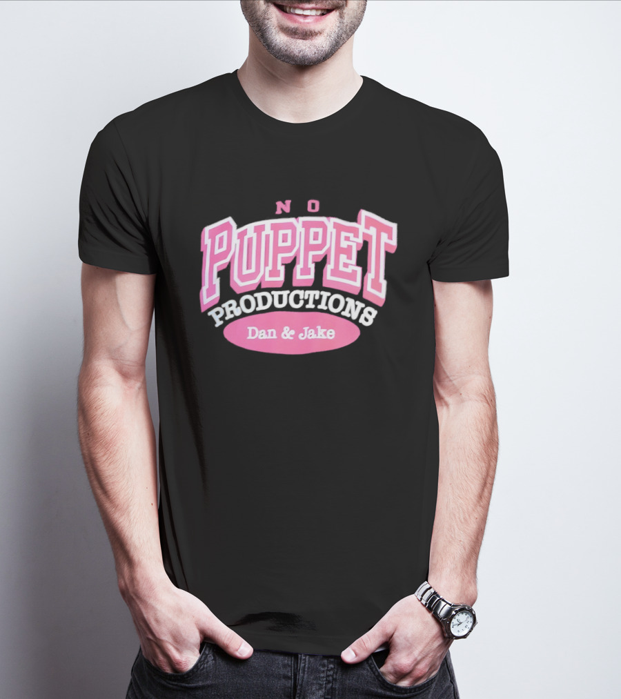 No Puppet Productions Dan & Jake Pink T-Shirt