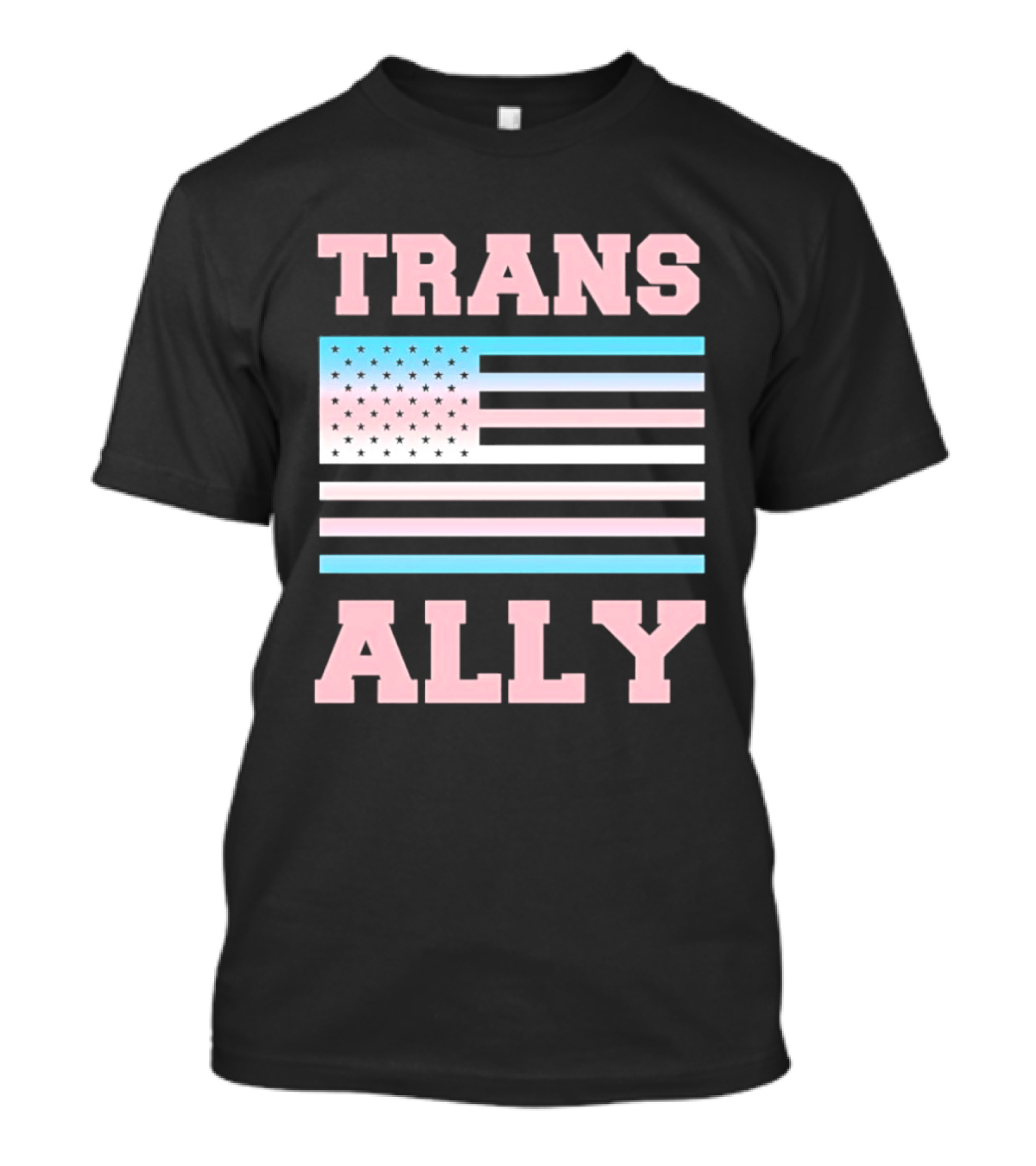 Trans Ally Pride USA Flag T-Shirt