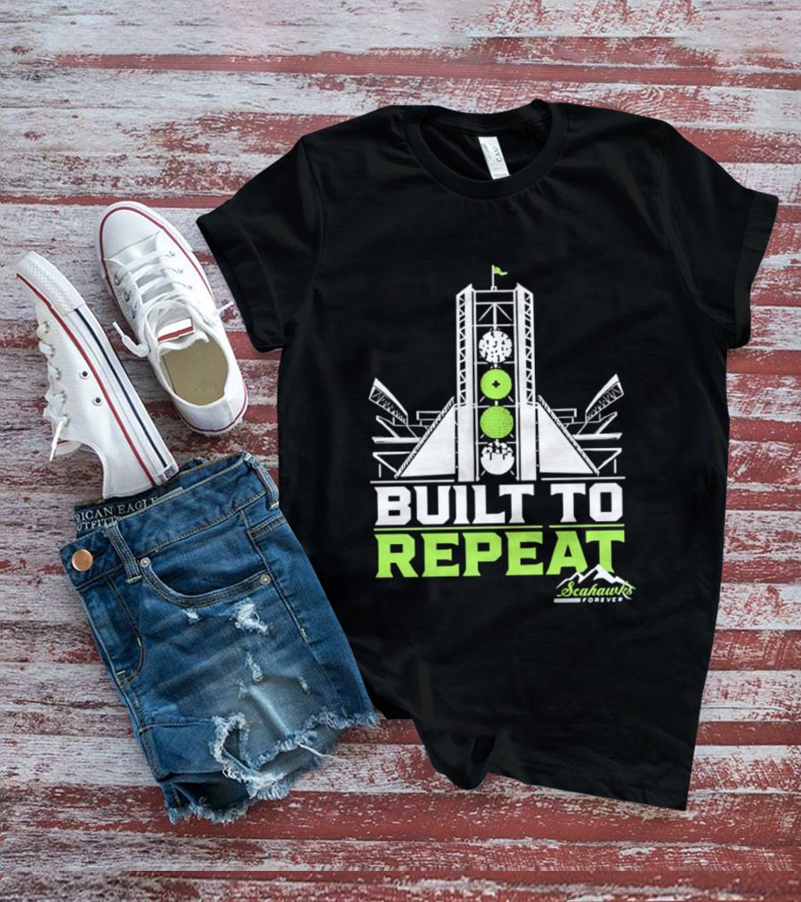 Seattle Seahawks Built To Repeat Stadium Celebration T-Shirt