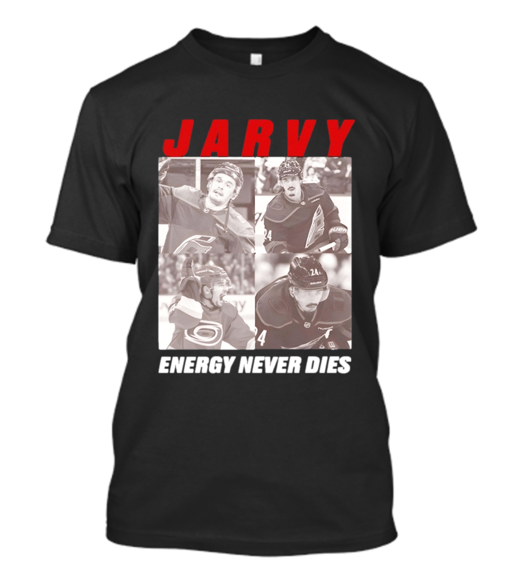 Seth Jarvis Jarvy Carolina Hurricanes Energy Never Dies T-Shirt