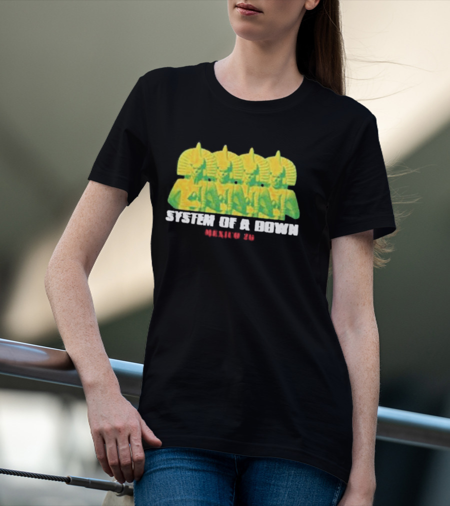 Original System Of A Down Pharaohs CDMX Mexico 2026 Event Estadio GNP Seguros May 27 28 T-Shirt