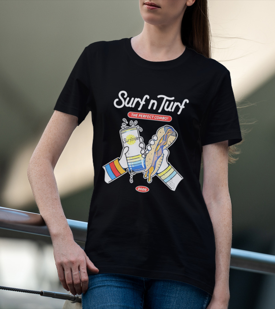 Surf N Turf The Perfect Combo Surfside 2026 T-Shirt