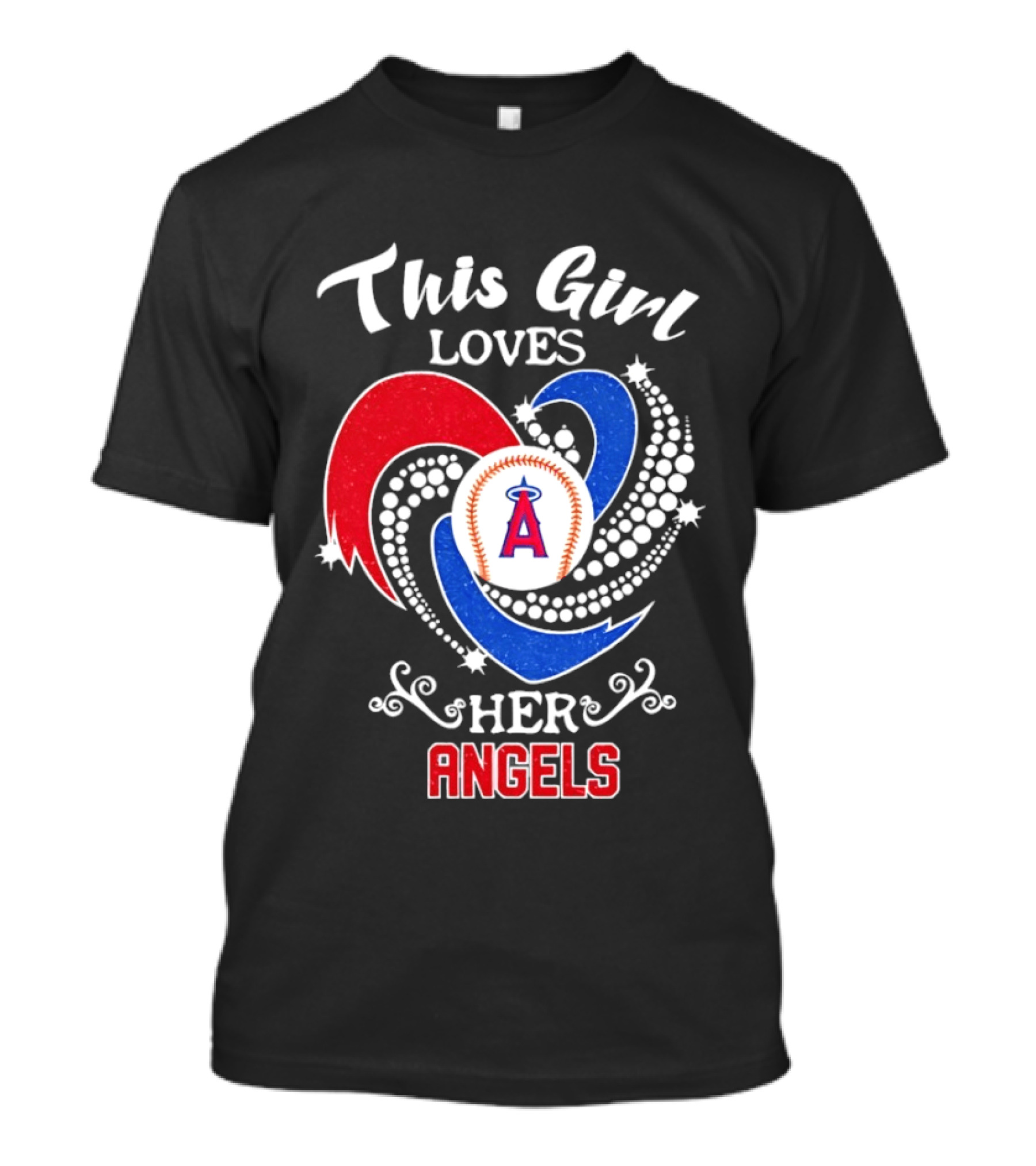 This Girl Loves Her Angels Los Angeles MLB T-Shirt