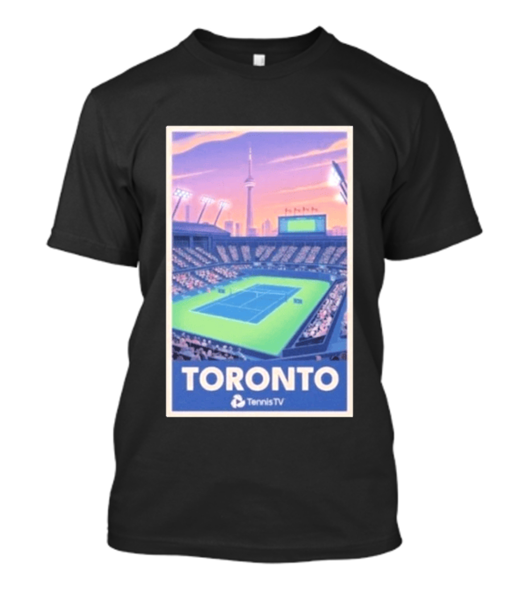 Toronto Tennis Stadium Illustration Tennis TV T-Shirt