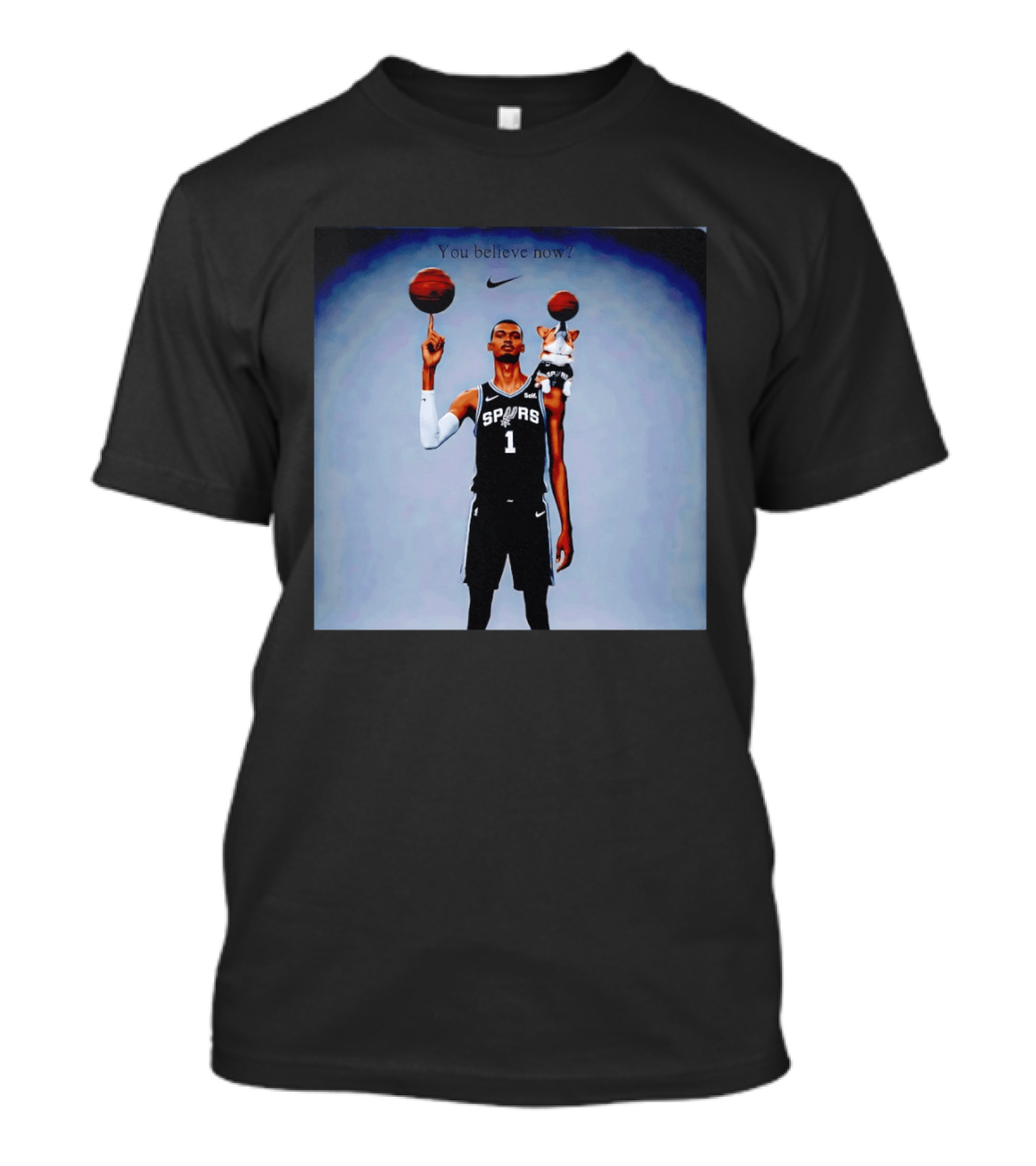 Victor Wembanyama NBA San Antonio Spurs Corgi You Believe Now T-Shirt