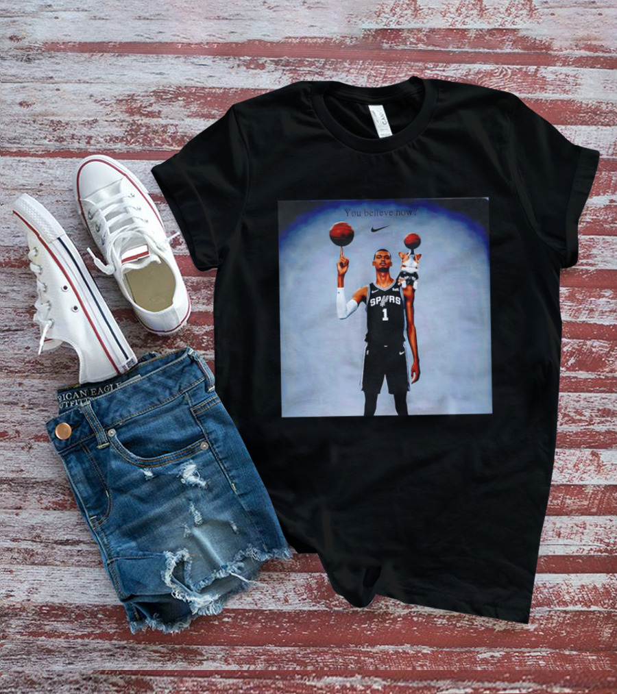 Victor Wembanyama NBA San Antonio Spurs Corgi You Believe Now T-Shirt