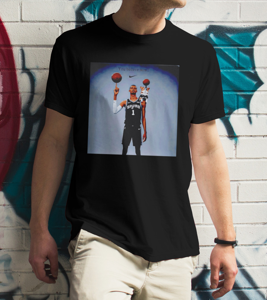 Victor Wembanyama NBA San Antonio Spurs Corgi You Believe Now T-Shirt