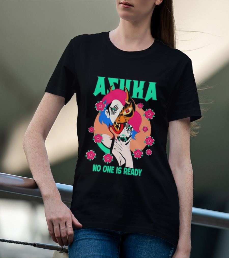 Asuka No One Is Ready Masked Floral T-Shirt