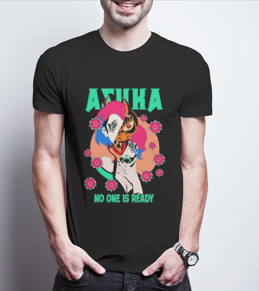 Asuka No One Is Ready Masked Floral T-Shirt