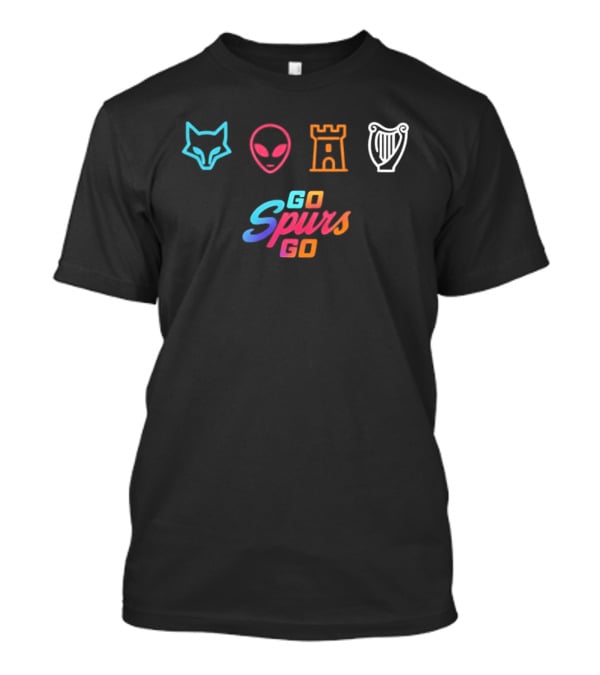 Fox Alien Castle Harp Go Spurs Go T-Shirt