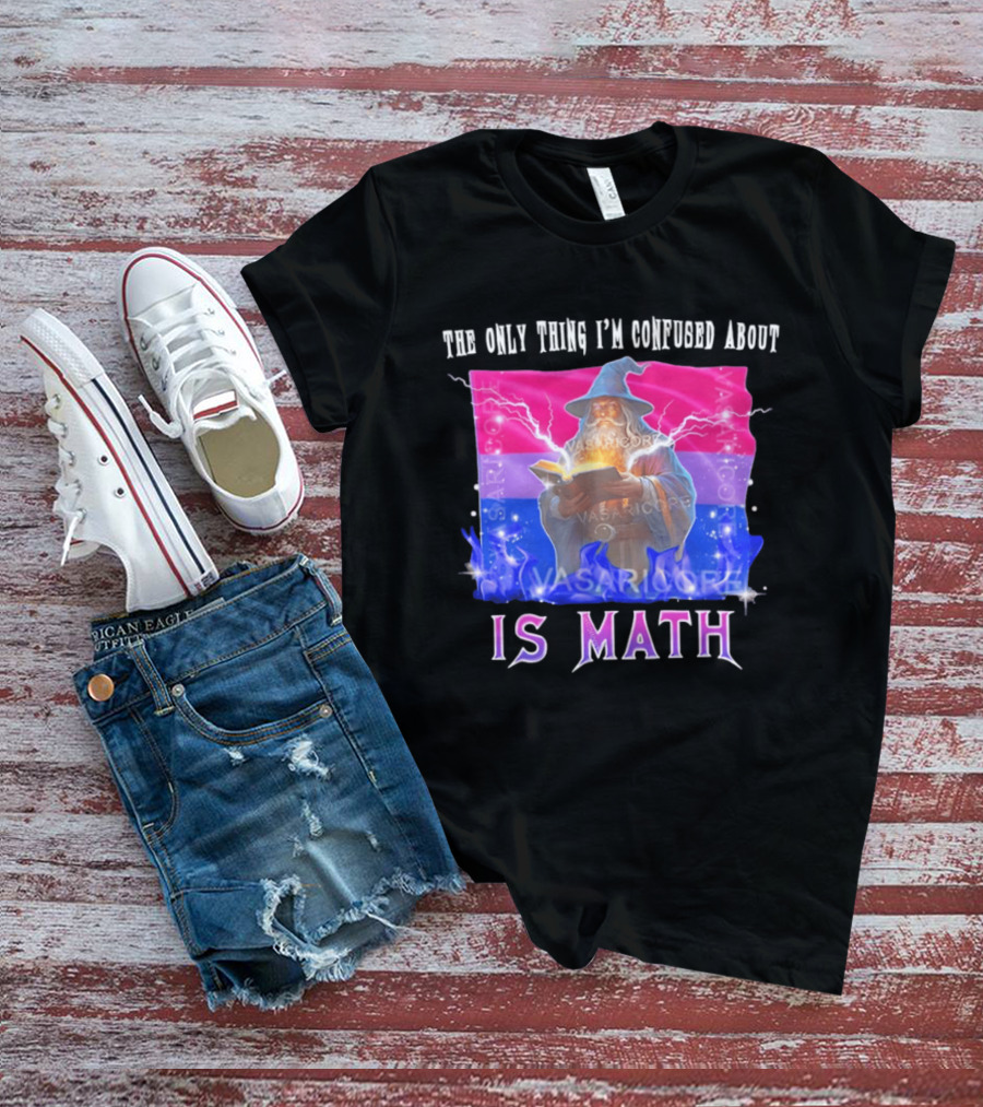 Bisexual Confused About Math Wizard With Flag T-Shirt