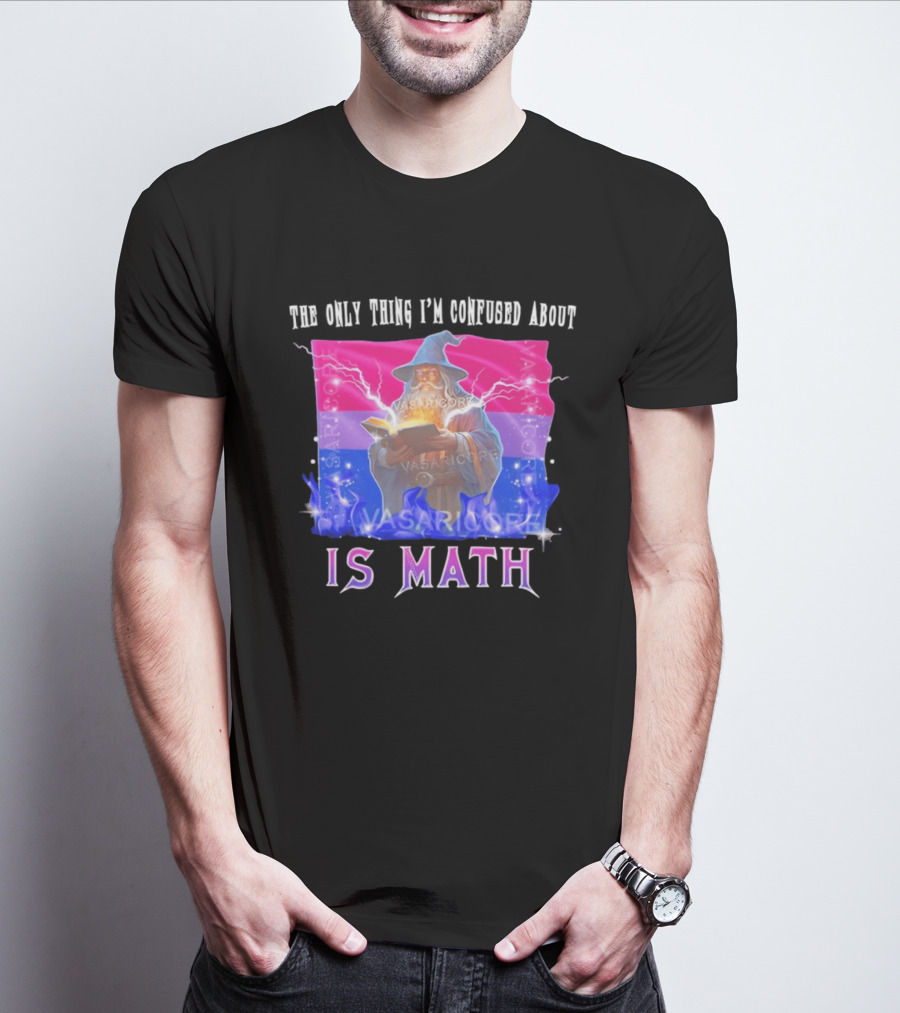 Bisexual Confused About Math Wizard With Flag T-Shirt