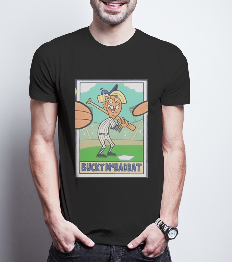 Bucky McBadbat Baseball Card The Fairly OddParents Trading Cards T-Shirt