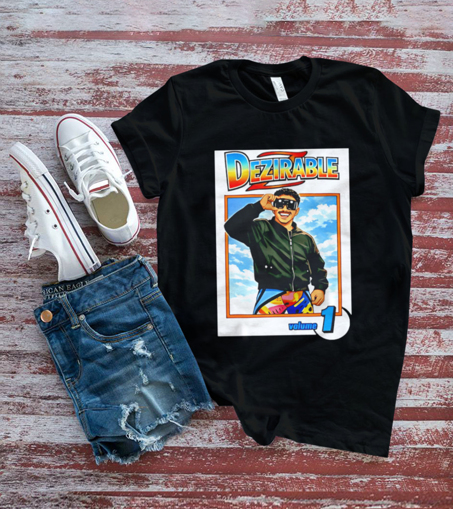 Dezirable Volume 1 Manga Cover Retro Style Sunglasses Colorful T-Shirt