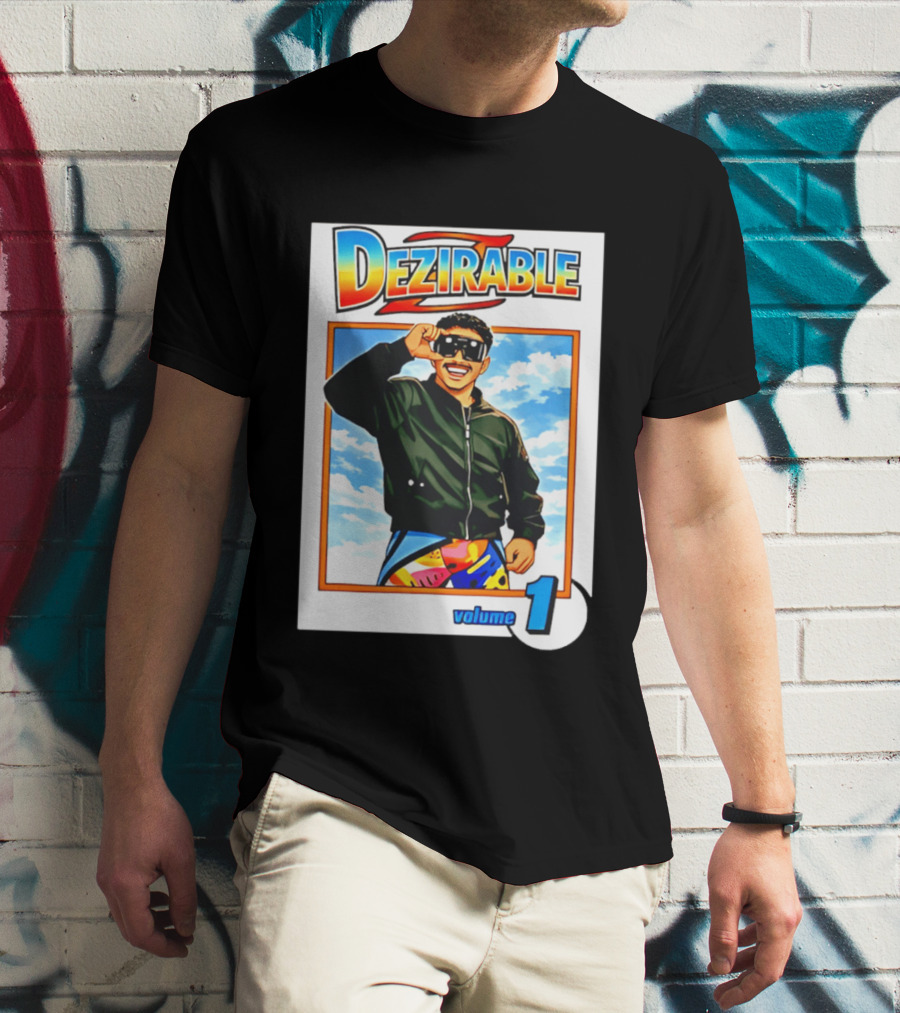 Dezirable Volume 1 Manga Cover Retro Style Sunglasses Colorful T-Shirt