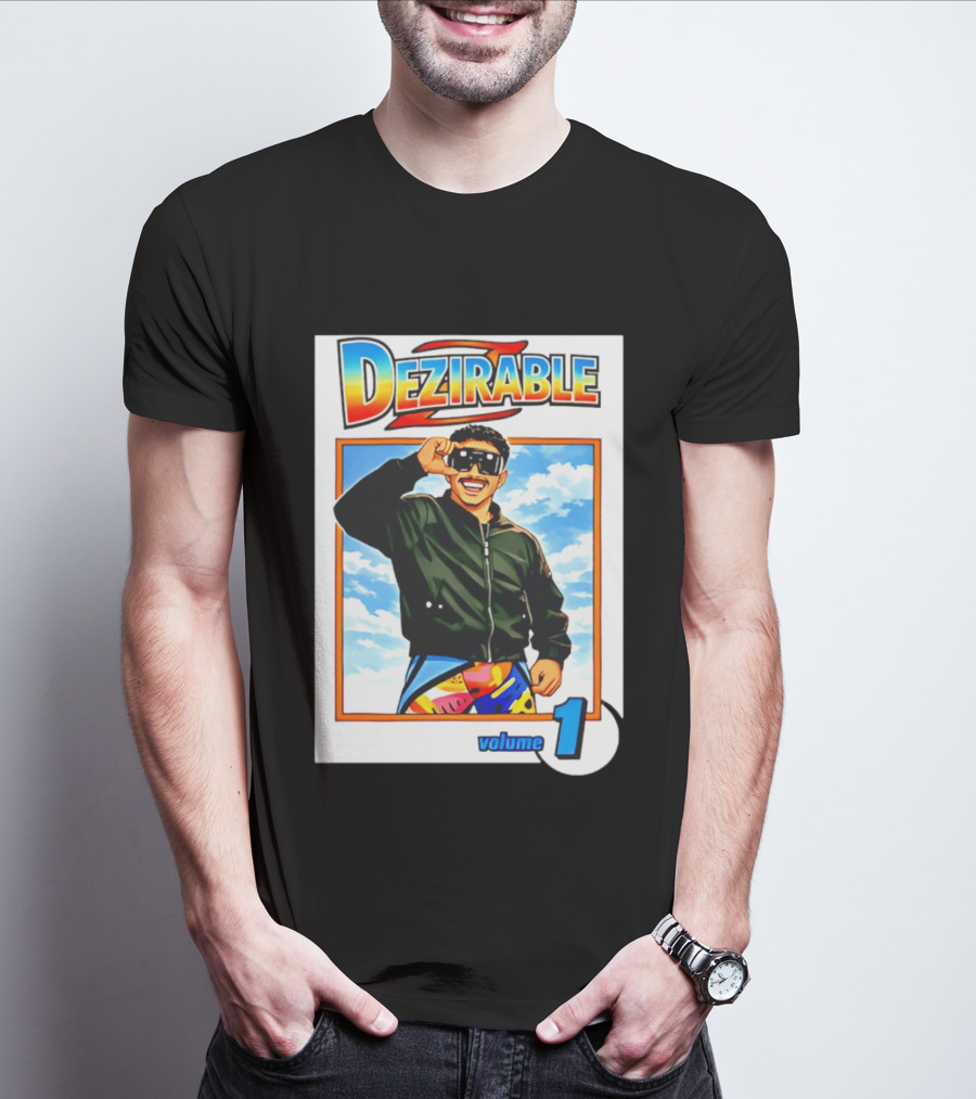 Dezirable Volume 1 Manga Cover Retro Style Sunglasses Colorful T-Shirt