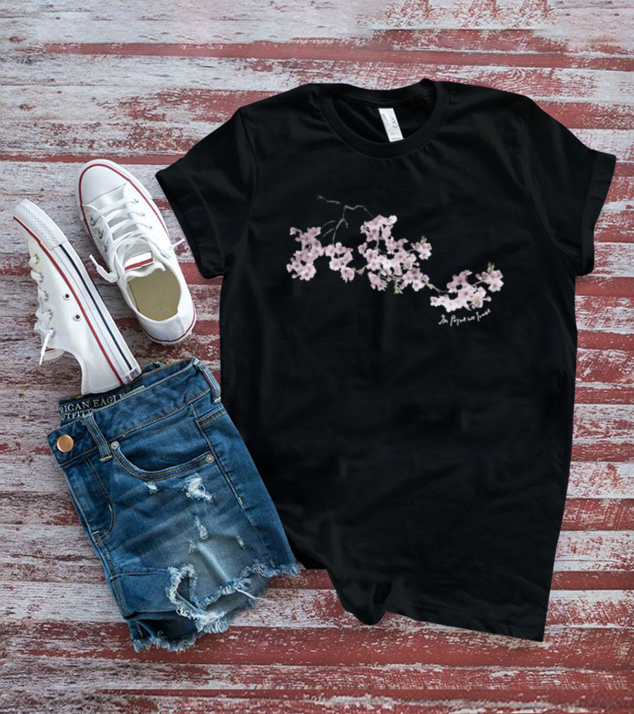 In We Trust Cherry Blossom Sakura Aesthetic T-Shirt