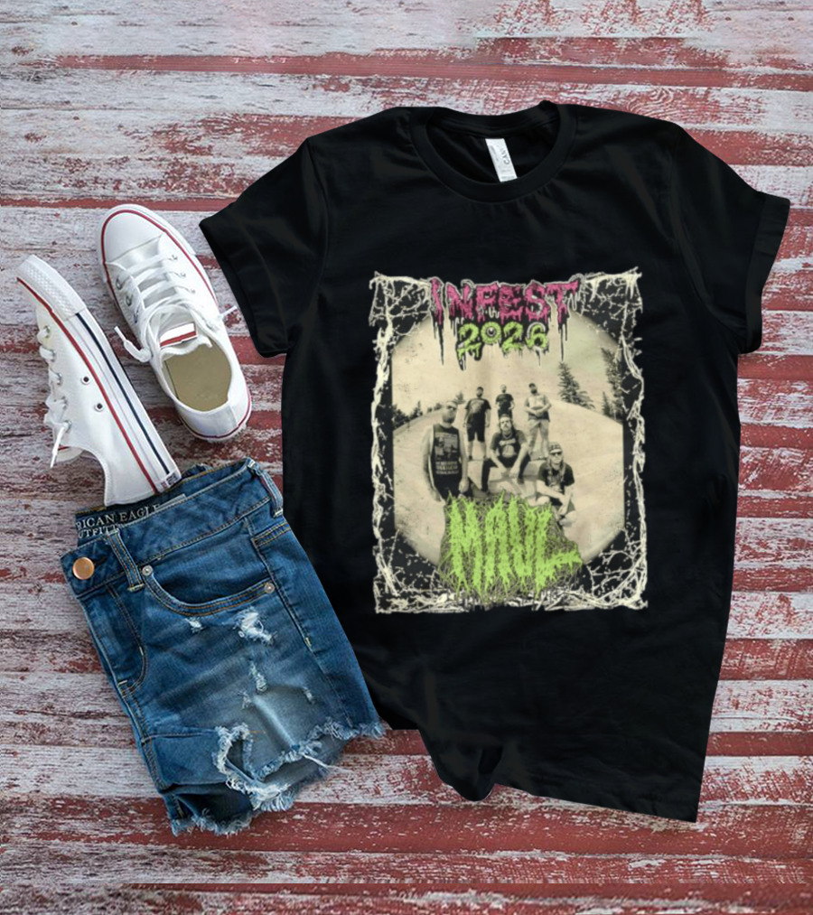 Infest 2026 Maul Old School Death Metal Band Vintage Aesthetic T-Shirt