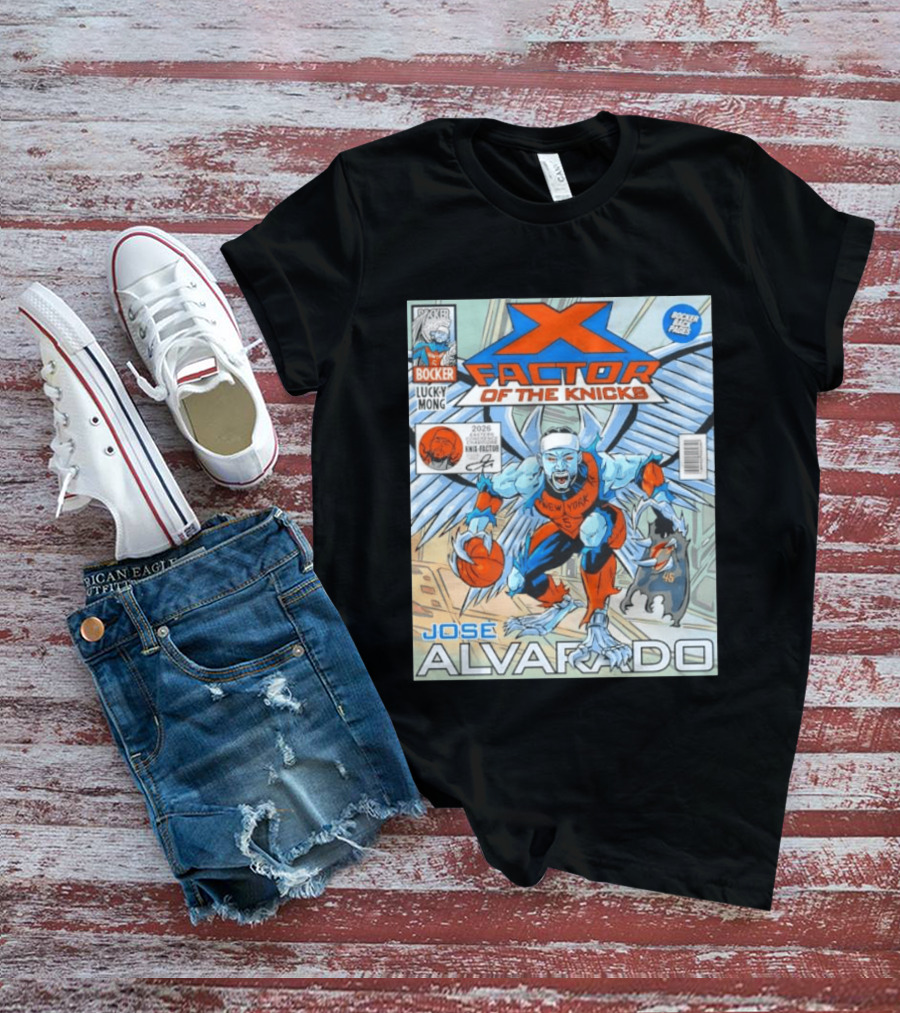 Knicks Jose Alvarado X Factor Comic Style New York Basketball Player T-Shirt