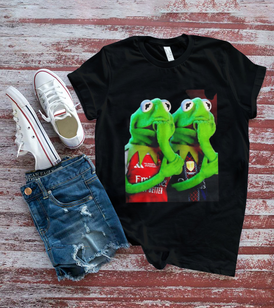 Kermit The Frog Thinking Arsenal Paris Saint Germain Final Budapest Emirates Groupama 2023 T-Shirt