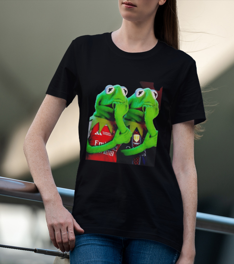 Kermit The Frog Thinking Arsenal Paris Saint Germain Final Budapest Emirates Groupama 2023 T-Shirt