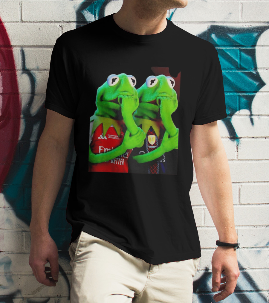 Kermit The Frog Thinking Arsenal Paris Saint Germain Final Budapest Emirates Groupama 2023 T-Shirt