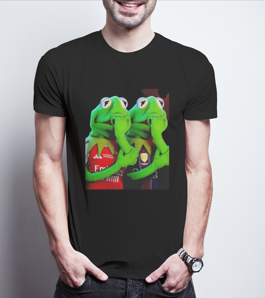 Kermit The Frog Thinking Arsenal Paris Saint Germain Final Budapest Emirates Groupama 2023 T-Shirt