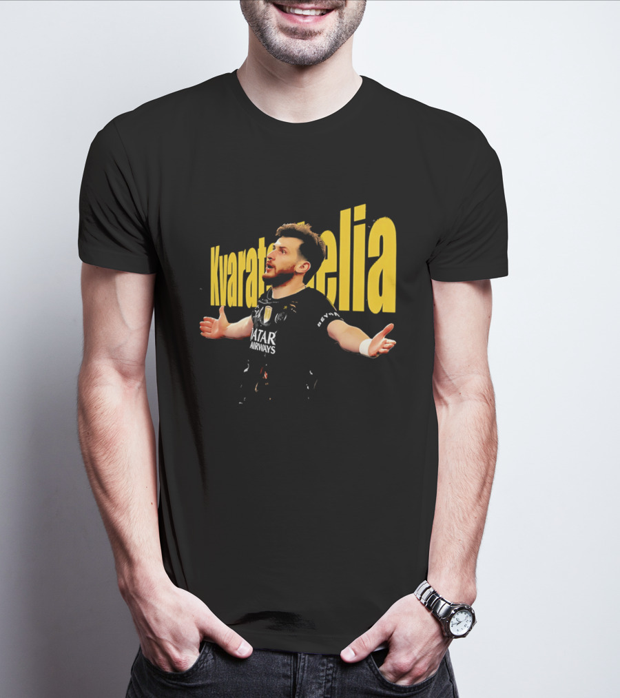 Paris Saint Germain Qatar Airways Kvaratskhelia T-Shirt