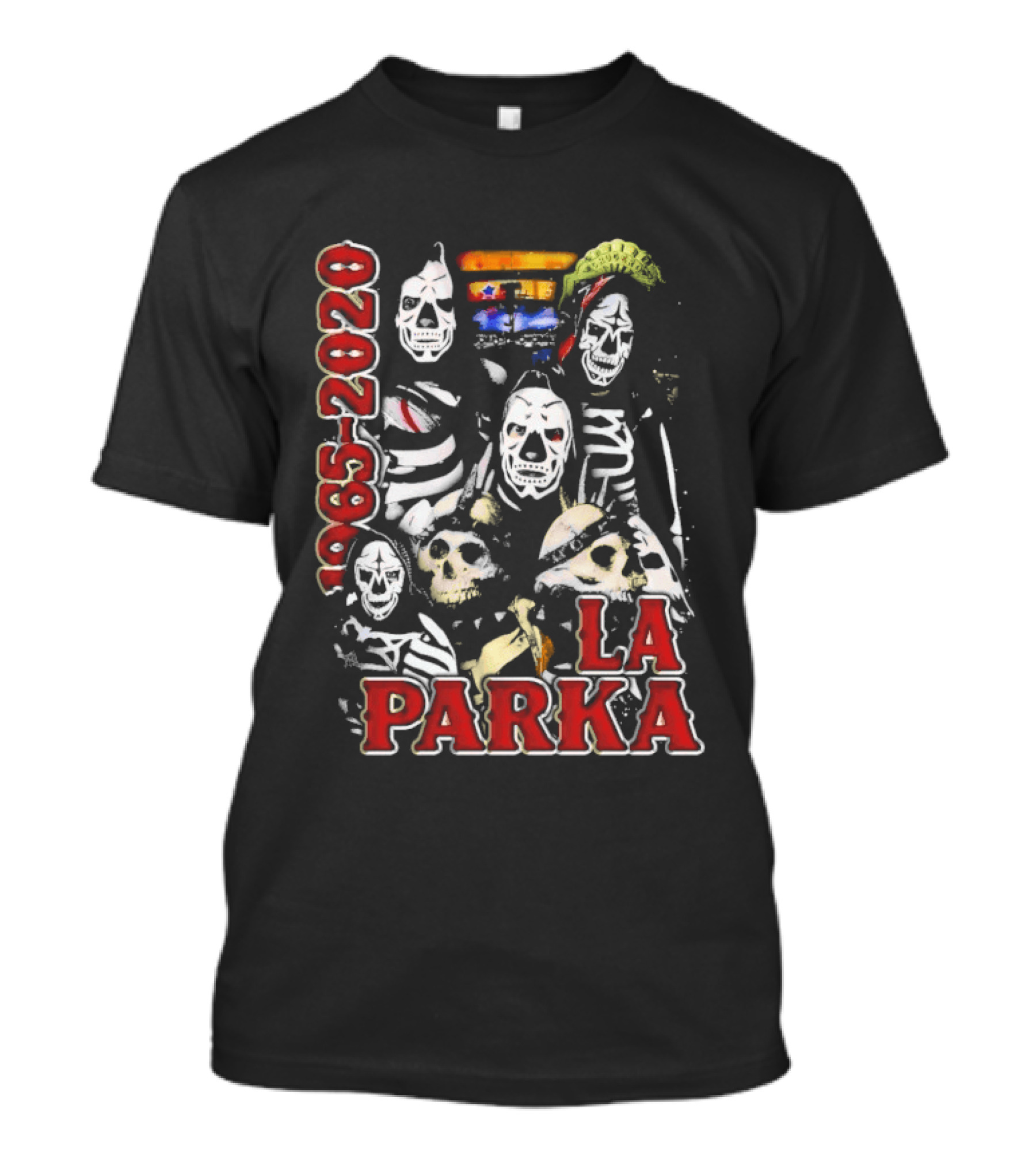 La Parka 1965 2020 Lucha Libre AAA Wrestling Skeleton Warriors T-Shirt
