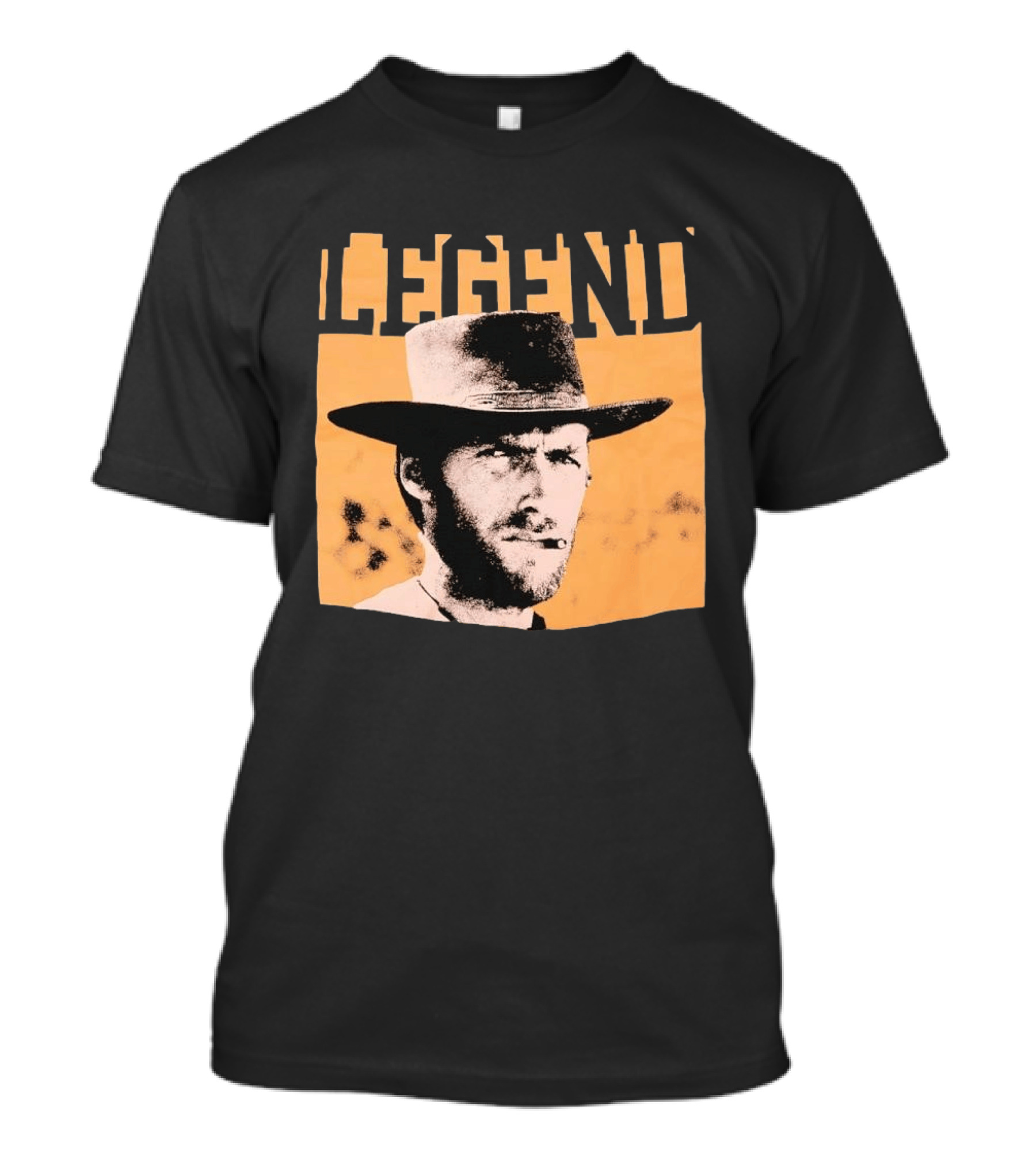 Legend Clint Eastwood Smoking Cigar Classic Western T-Shirt