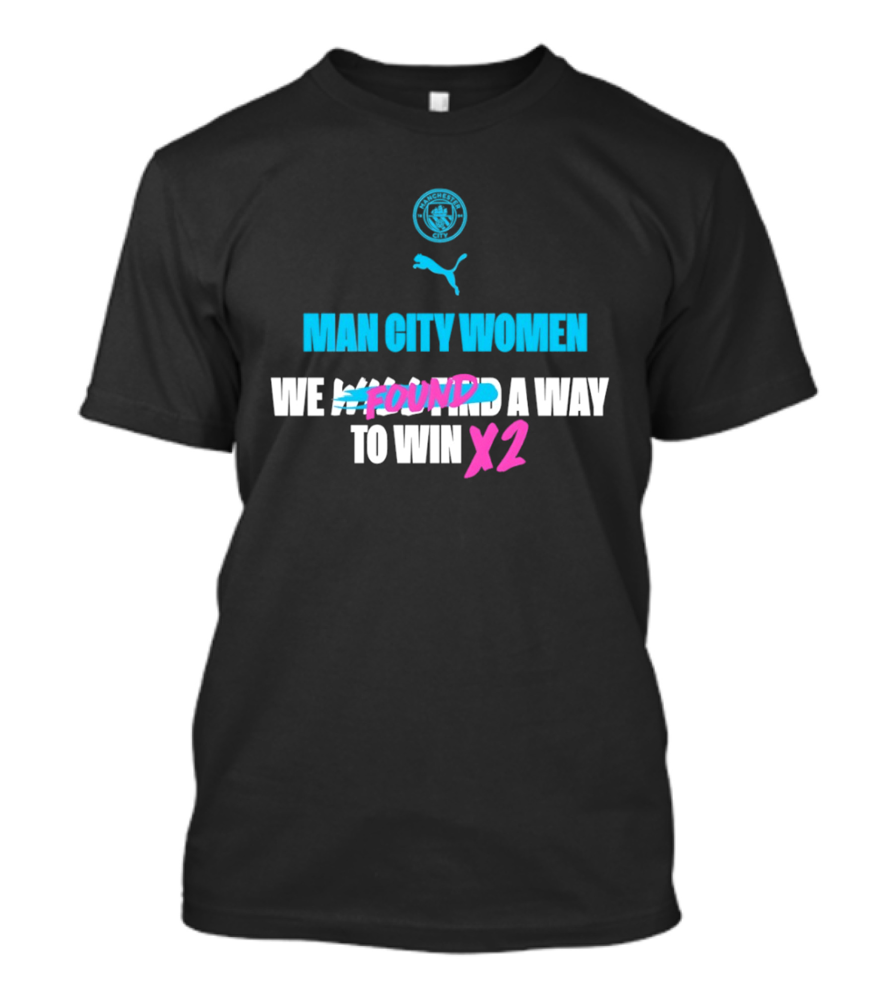Man City Women We Found A Way To Win X2 Puma T-Shirt