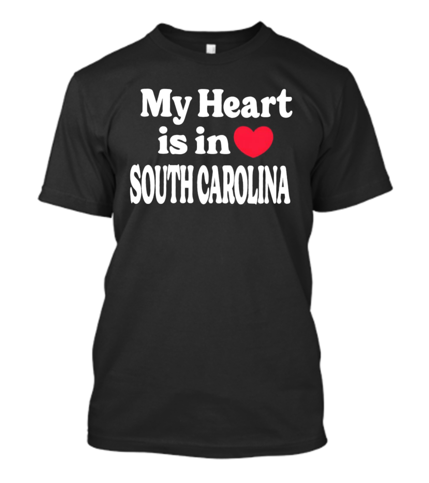My Heart Is In South Carolina State Pride Heart T-Shirt