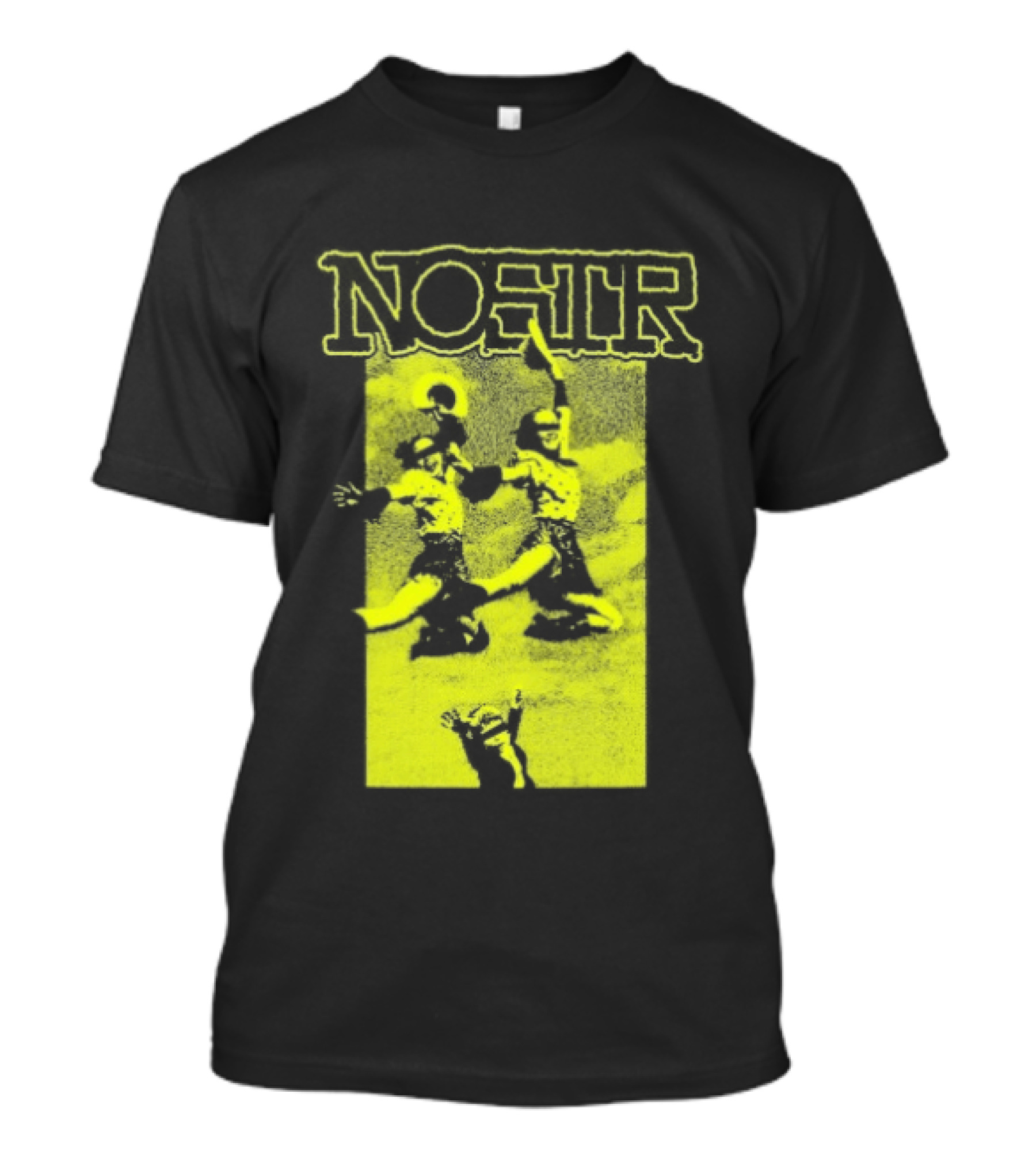 NOSTR Cheerleader Cartoon Character In Bold Font T-Shirt