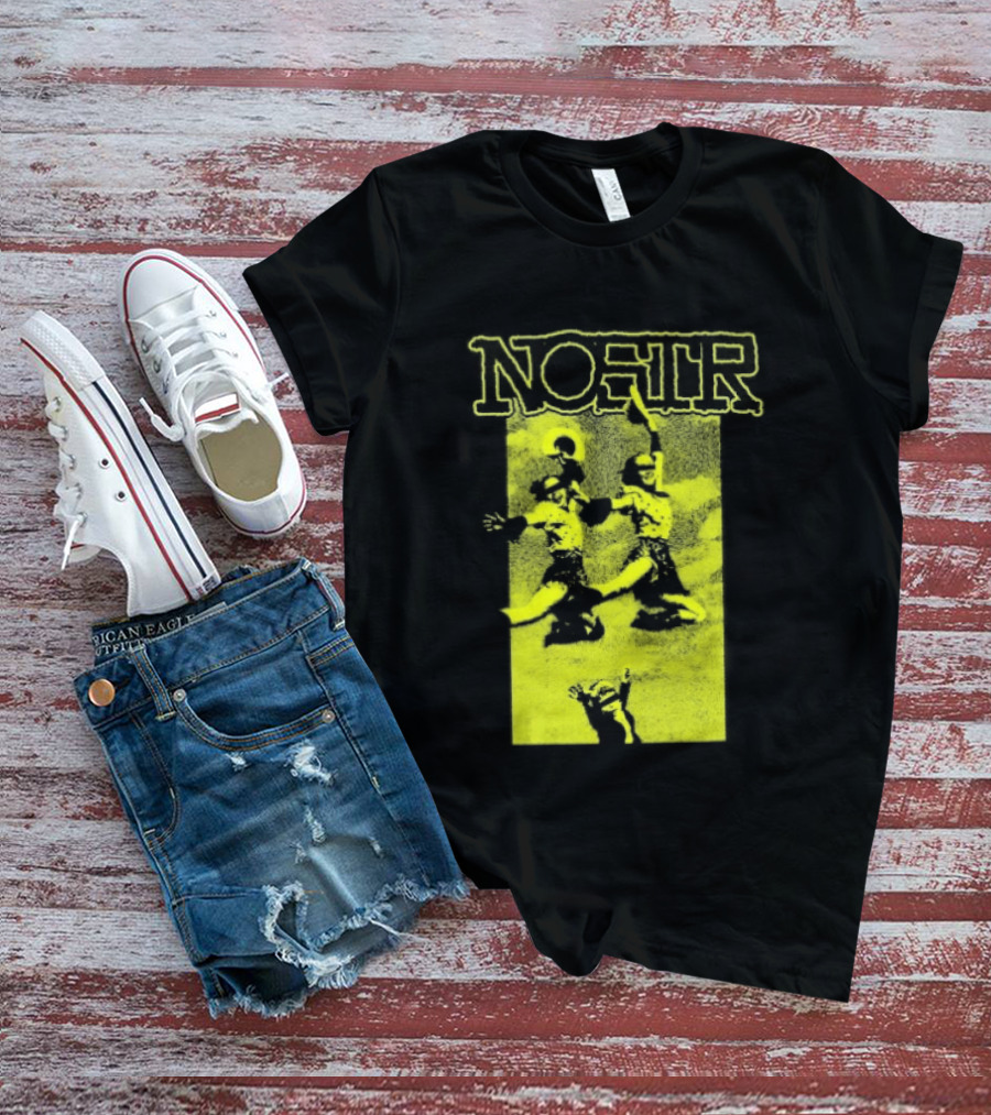 NOSTR Cheerleader Cartoon Character In Bold Font T-Shirt