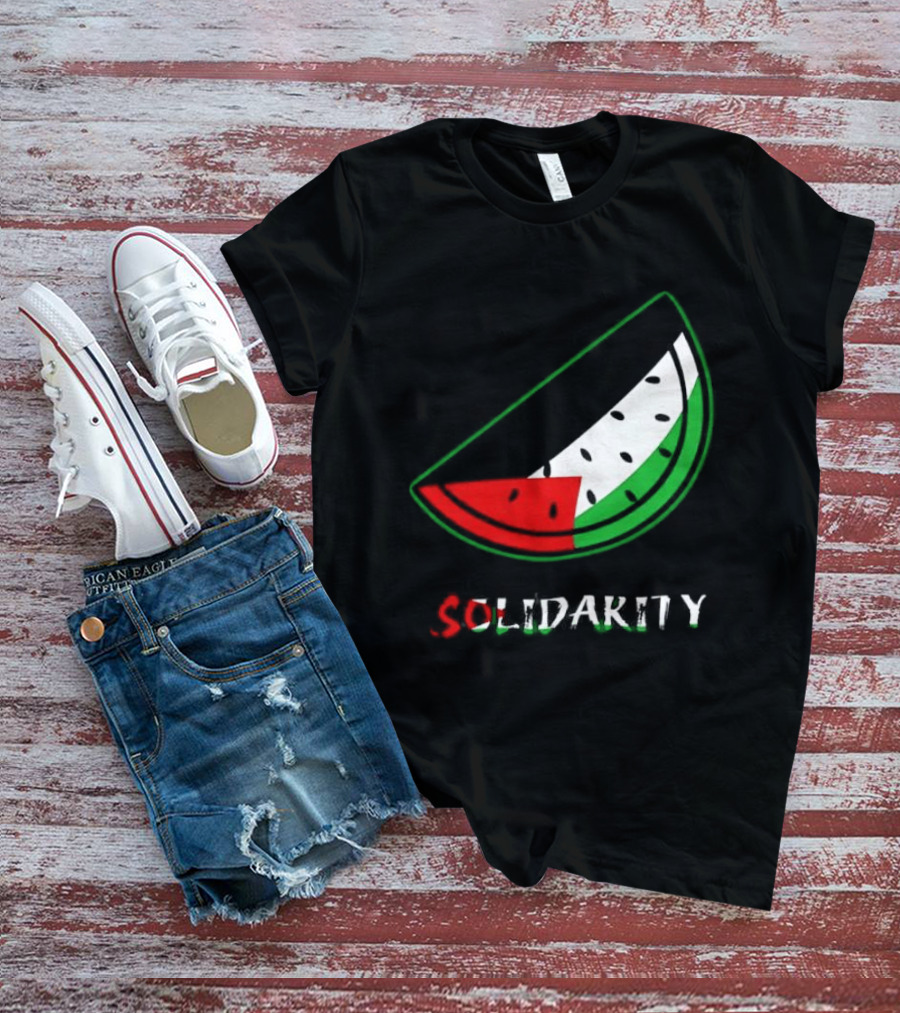 Solidarity Watermelon Palestinian Flag T-Shirt