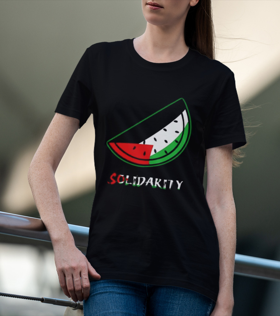 Solidarity Watermelon Palestinian Flag T-Shirt