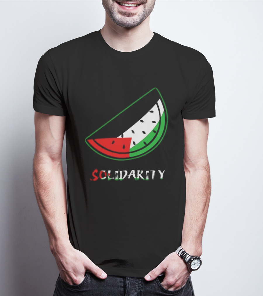 Solidarity Watermelon Palestinian Flag T-Shirt