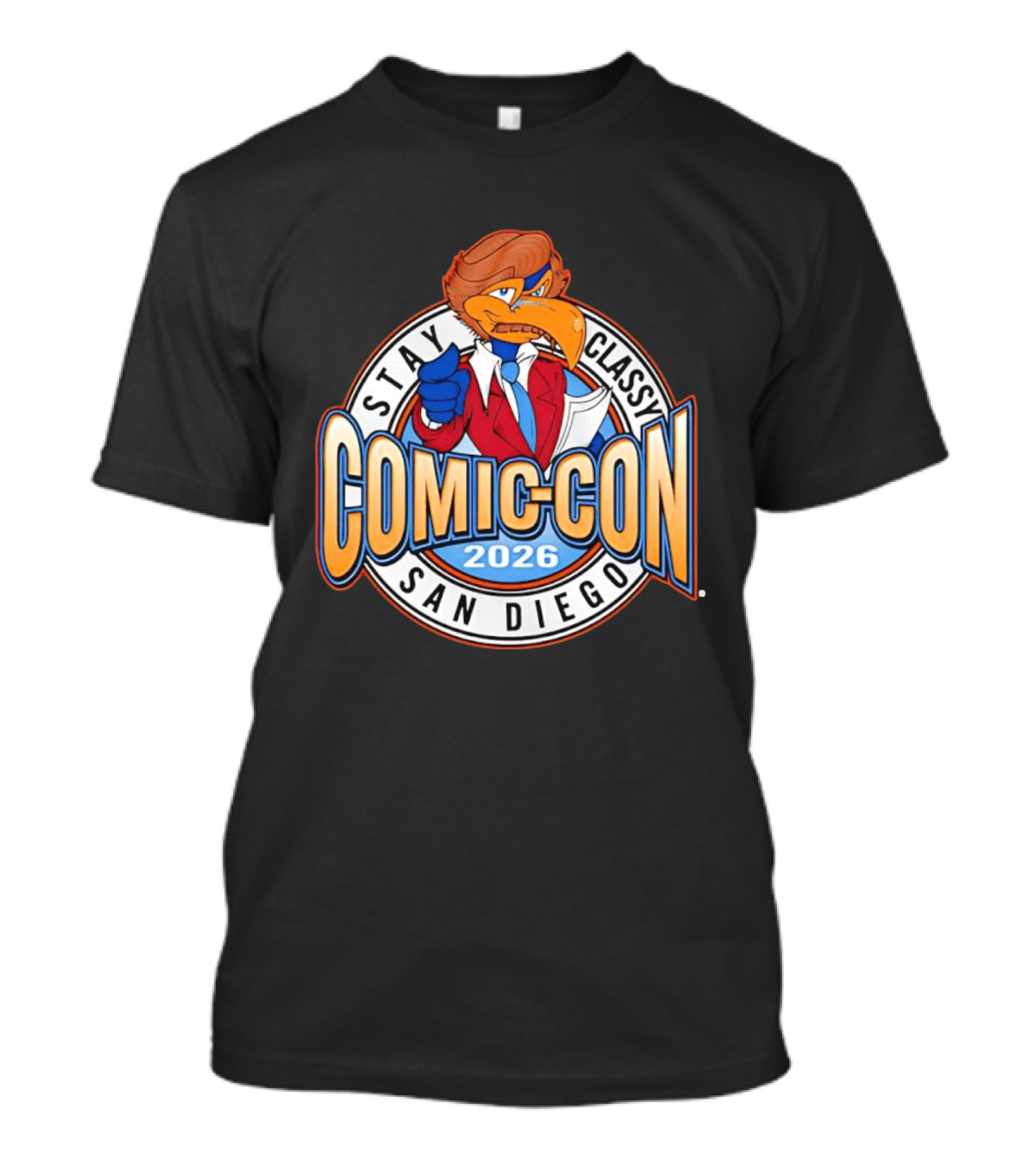 Stay Classy Comic Con San Diego 2026 Ron Burgundy Bird T-Shirt