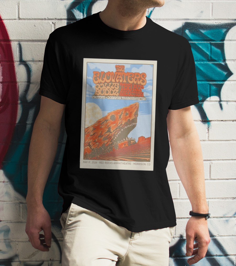 The Elovaters Red Rocks Amphitheatre May 17 2026 Collie Buddz The Hip Abduction Morrison CO Tour T-Shirt