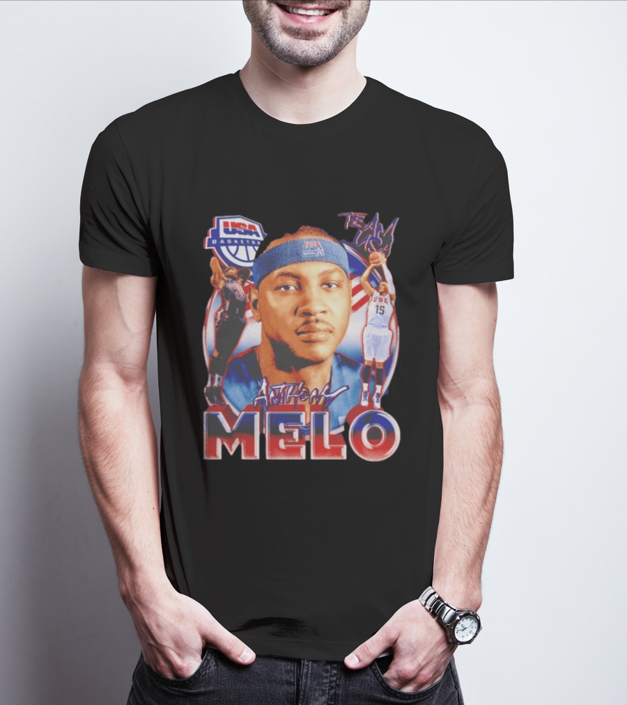 USA Basketball Team Anthony Melo Carmelo Anthony Player Team USA T-Shirt